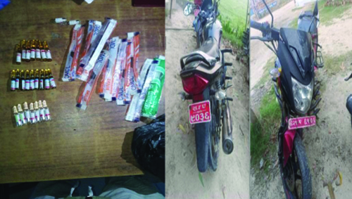लागुऔषध र मोटरसाइकलसहित  चार युवक पक्राउ